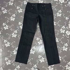 Gucci Black Slim Fit Stretch Cotton Trousers Sz 38